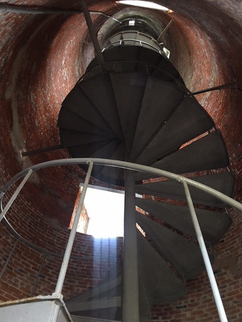 Ocracoke lighthouse inside