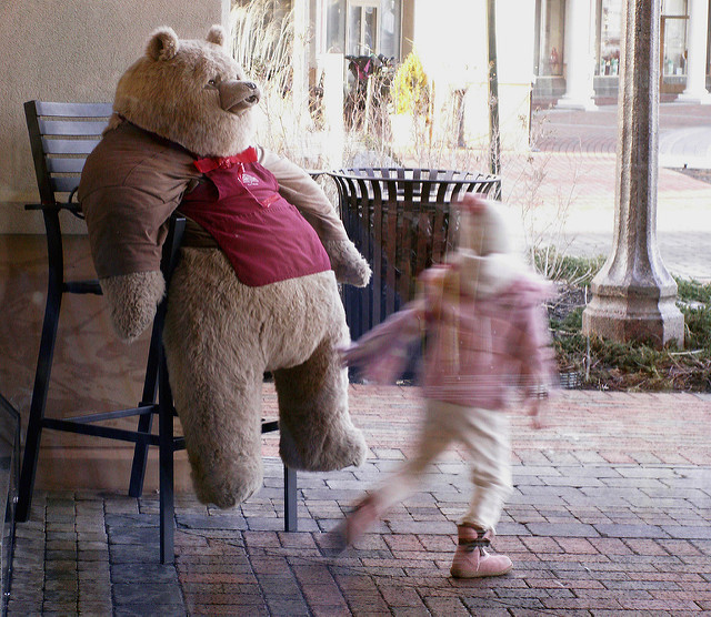 Only time for a quick hug